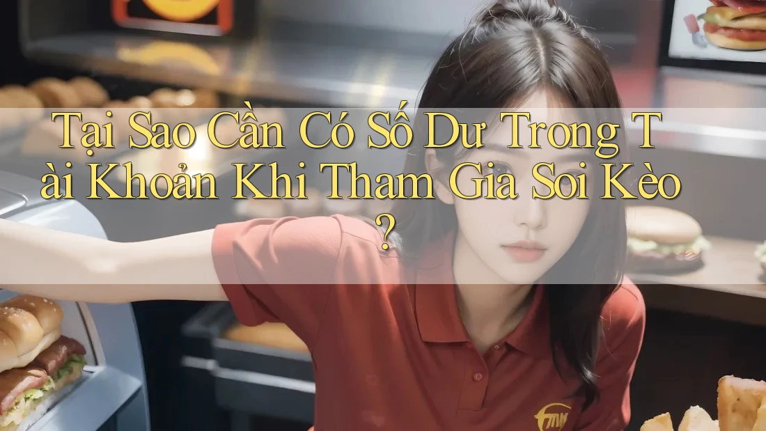 Tại Sao Cần Có Số Dư Trong Tài Khoản Khi Tham Gia Soi Kèo? Tại Sao Cần Có Số Dư Trong Tài Khoản Khi Tham Gia Soi Kèo?